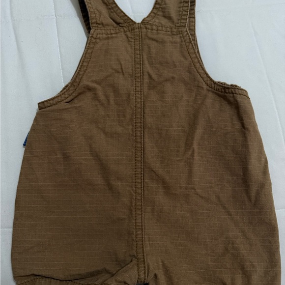 Brown Kids Overalls with Dinosaur Stitching - Picture 4 of 5